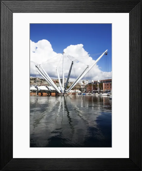 Framed Print : The Bigo panoramic Lift at the Old Port in Genoa, Liguria, Italy, Europe Framed Print : The Bigo panoramic Lift at the Old Port in Genoa, Liguria, Italy, Europe