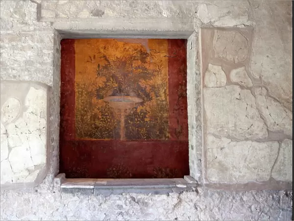 Fresco of the Poppea Villa (Villa Poppaea), Oplontis, UNESCO World Heritage Site, Campania, Italy, Europe