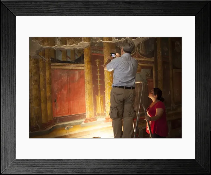 Framed Print : Archeologists and restorers studing the frescos at Poppea Villa (Villa Poppaea), Oplontis, UNESCO World Heritage Site, Campania, Italy, Europe Framed Print : Archeologists and restorers studing the frescos at Poppea Villa (Villa Poppaea), Oplontis, UNESCO World Heritage Site, Campania, Italy, Europe