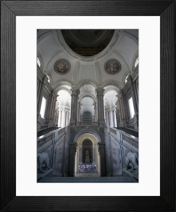 Framed Print : Caserta Royal Palace Entrance hall and stairs of the royal apartments, Royal Palace, Caserta, Campania, Italy, Europe Framed Print : Caserta Royal Palace Entrance hall and stairs of the royal apartments, Royal Palace, Caserta, Campania, Italy, Europe