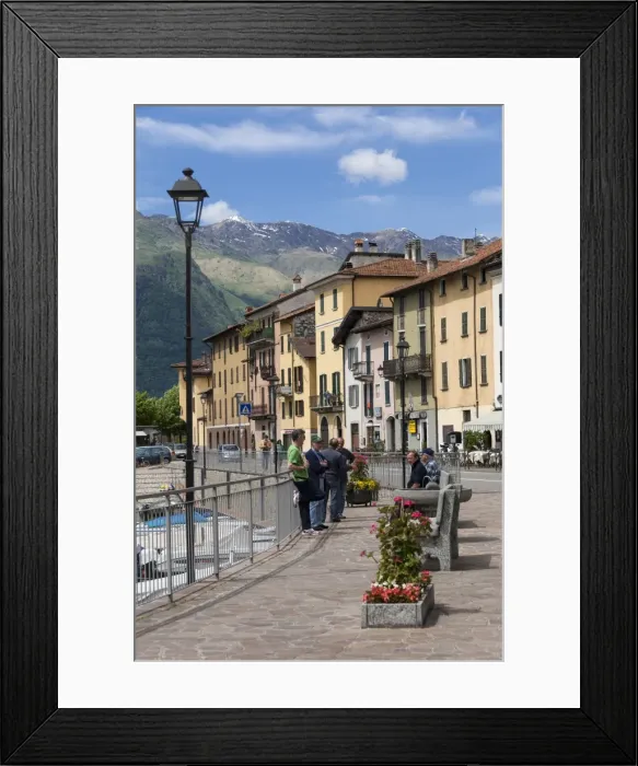 Framed Print : Sunday morning meeting, Domaso, Italian Lakes, Lombardy, Italy, Europe Framed Print : Sunday morning meeting, Domaso, Italian Lakes, Lombardy, Italy, Europe