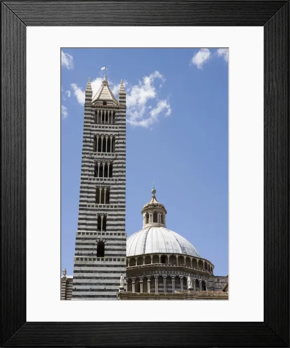 Framed Print : Campanile and Dome of Duomo, Sienna, Tuscany, Italy
