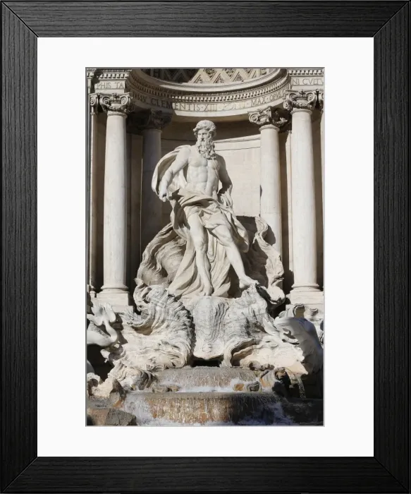 Framed Print : Detail showing Arch of Triumph with Neptune from Trevi Fountain by Nicola Salvi and Niccolo Pannini, Rome, Lazio, Italy, Europe Framed Print : Detail showing Arch of Triumph with Neptune from Trevi Fountain by Nicola Salvi and Niccolo Pannini, Rome, Lazio, Italy, Europe