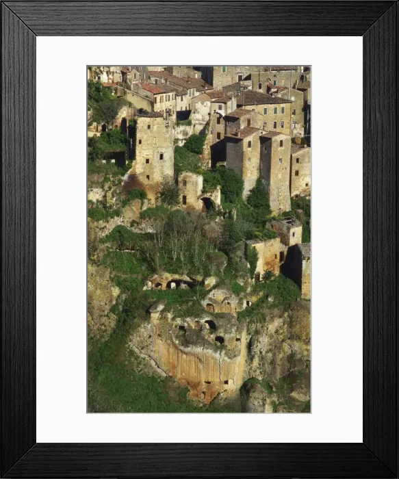 Framed Print : Houses, Sorano, Tuscany, Italy Framed Print : Houses, Sorano, Tuscany, Italy