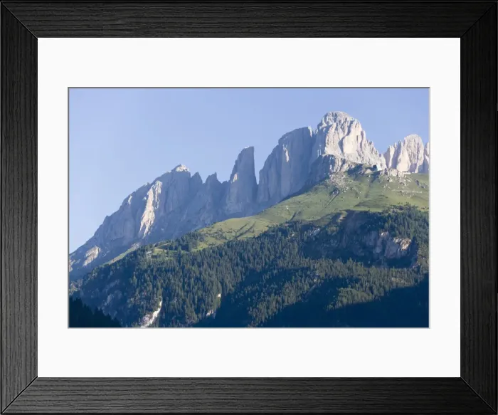 Framed Print : The Sassolungo peaks, Dolomites, Italy