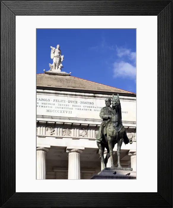 Framed Print : Teatro Carlo Felice and Garibaldi statue, Genoa, Liguria, Italy, Europe Framed Print : Teatro Carlo Felice and Garibaldi statue, Genoa, Liguria, Italy, Europe