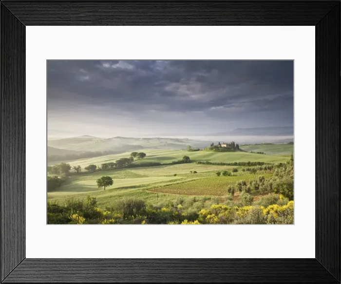 Framed Print : Podere Belvedere at sunrise, San Quirico d Orcia, Val d Orcia, UNESCO World Heritage Site, Tuscany, Italy, Europe Framed Print : Podere Belvedere at sunrise, San Quirico d Orcia, Val d Orcia, UNESCO World Heritage Site, Tuscany, Italy, Europe