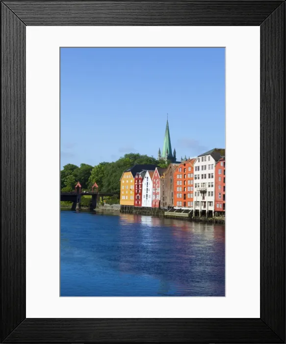 Framed Print : Nidaros Cathedral, old fishing warehouses and Gamle Bybro, Trondheim, Sor-Trondelag, Norway, Scandinavia, Europe Framed Print : Nidaros Cathedral, old fishing warehouses and Gamle Bybro, Trondheim, Sor-Trondelag, Norway, Scandinavia, Europe