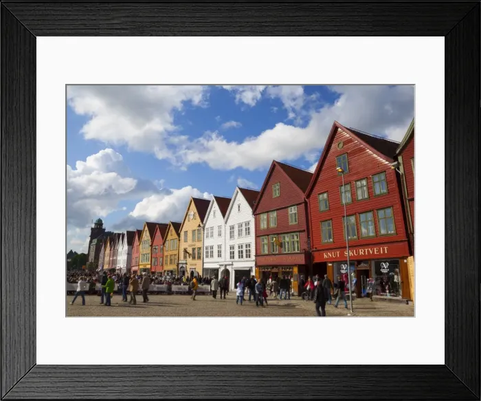 Framed Print : Fishing Warehouses in the Bryggen District, UNESCO World Heritage Site, Bergen, Hordaland, Norway, Scandinavia, Europe Framed Print : Fishing Warehouses in the Bryggen District, UNESCO World Heritage Site, Bergen, Hordaland, Norway, Scandinavia, Europe