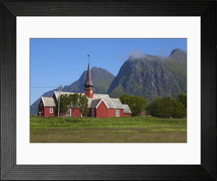 Framed Print : Flakstad Church, Lofoten Islands, Norway, Scandinavia, Europe Framed Print : Flakstad Church, Lofoten Islands, Norway, Scandinavia, Europe