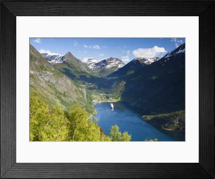 Framed Print : Cruise boat in Geiranger Fjord, UNESCO World Heritage Site, More og Romsdal, Norway, Scandinavia, Europe Framed Print : Cruise boat in Geiranger Fjord, UNESCO World Heritage Site, More og Romsdal, Norway, Scandinavia, Europe