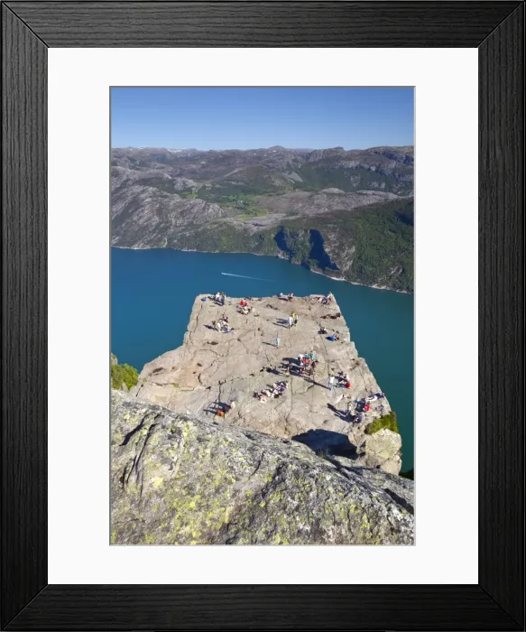 Framed Print : View over the Light Fjord from Preikestolen (Pulpit Rock), Light Fjord, Ryfylke, Rogaland, Norway, Scandinavia, Europe Framed Print : View over the Light Fjord from Preikestolen (Pulpit Rock), Light Fjord, Ryfylke, Rogaland, Norway, Scandinavia, Europe