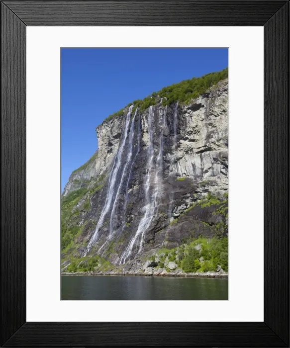 Framed Print : Seven Sisters waterfall, Geiranger Fjord, UNESCO World Heritage Site, Geiranger, More og Romsdal, Norway, Scandinavia, Europe Framed Print : Seven Sisters waterfall, Geiranger Fjord, UNESCO World Heritage Site, Geiranger, More og Romsdal, Norway, Scandinavia, Europe