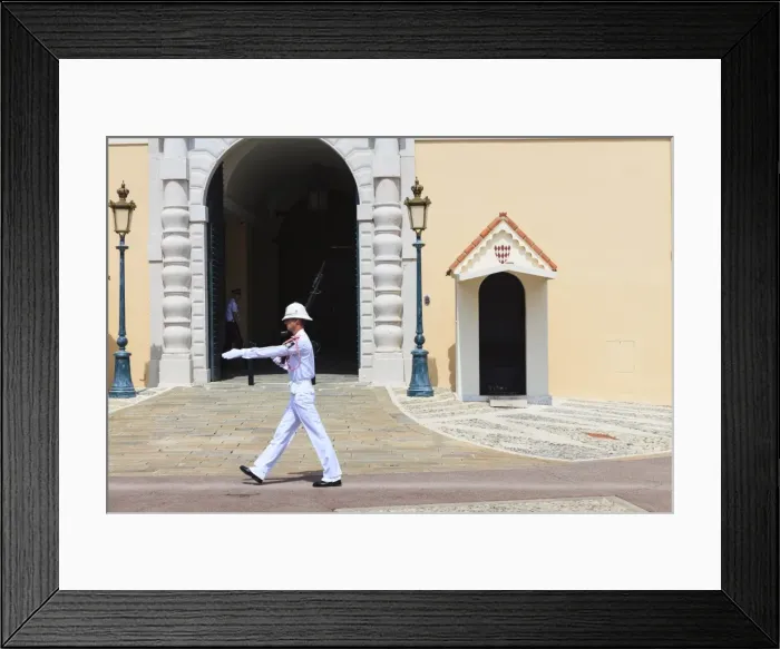Framed Print : Palace guard, Palais Princier, Monaco-Ville, Monaco, Europe