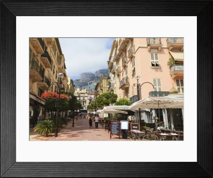 Framed Print : Street scene, La Condamine, Monaco, Europe Framed Print : Street scene, La Condamine, Monaco, Europe