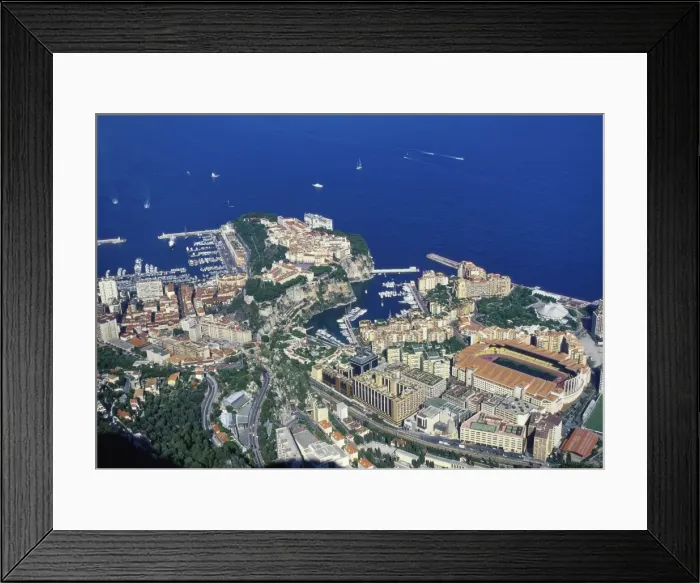 Framed Print : Aerial View of Monaco in the Summer Framed Print : Aerial View of Monaco in the Summer