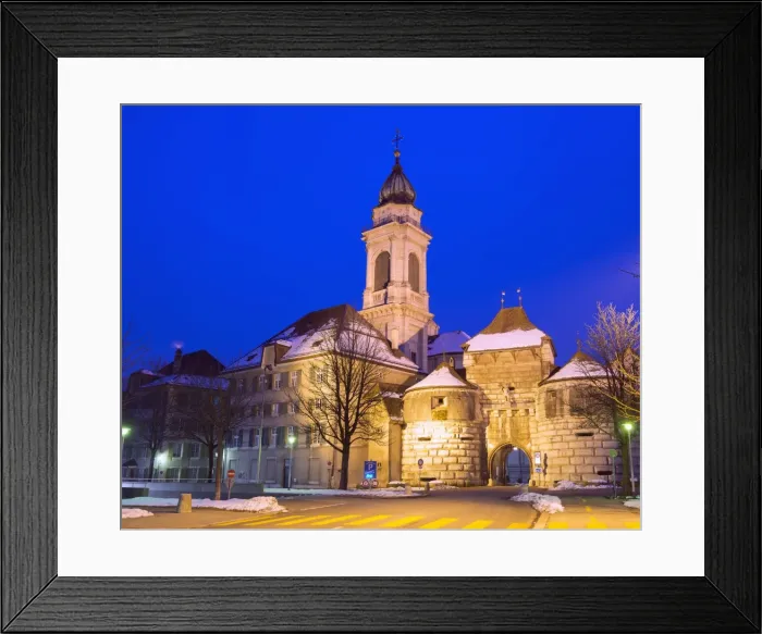 Framed Print : Baseltor city gate and St. Ursen Cathedral, Solothurn, Switzerland, Europe Framed Print : Baseltor city gate and St. Ursen Cathedral, Solothurn, Switzerland, Europe