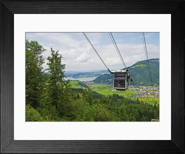 Framed Print : CabriO cable car to Stanserhorn, the worlds first double decker open air cable car, Stans, Lucerne Canton, Switzerland, Europe Framed Print : CabriO cable car to Stanserhorn, the worlds first double decker open air cable car, Stans, Lucerne Canton, Switzerland, Europe