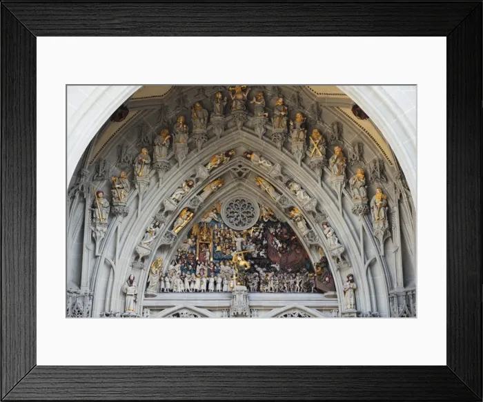 Framed Print : The Last Judgment, Berner Munster, 15th century Gothic Cathedral, Bern, Switzerland, Europe Framed Print : The Last Judgment, Berner Munster, 15th century Gothic Cathedral, Bern, Switzerland, Europe