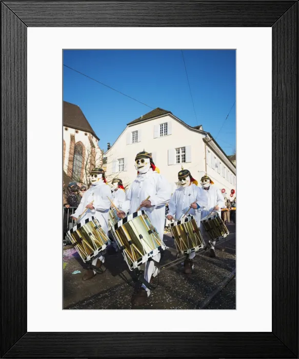 Framed Print : Fasnact spring carnival parade, Basel, Switzerland, Europe Framed Print : Fasnact spring carnival parade, Basel, Switzerland, Europe