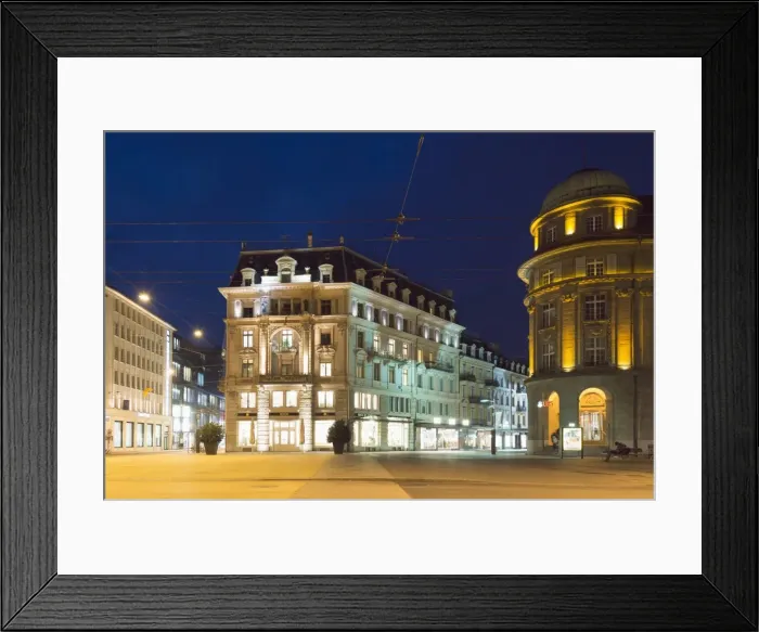 Framed Print : Town centre, Biel, Switzerland, Europe Framed Print : Town centre, Biel, Switzerland, Europe