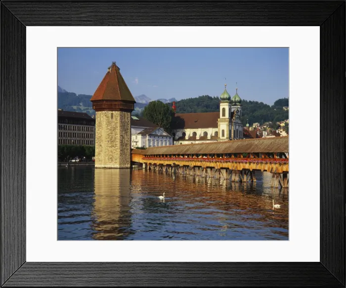 Framed Print : Kapellbrucke Bridge, Lucerne, Switzerland