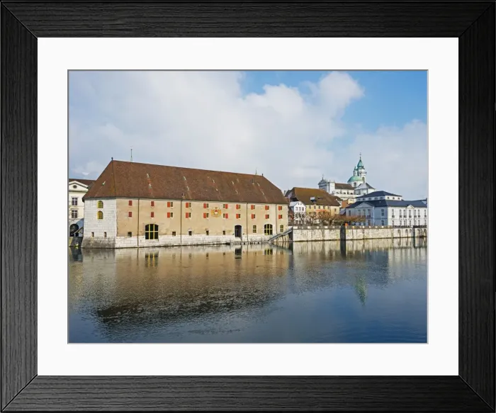 Framed Print : Waterfront and Cathedral, Solothurn, Switzerland, Europe Framed Print : Waterfront and Cathedral, Solothurn, Switzerland, Europe