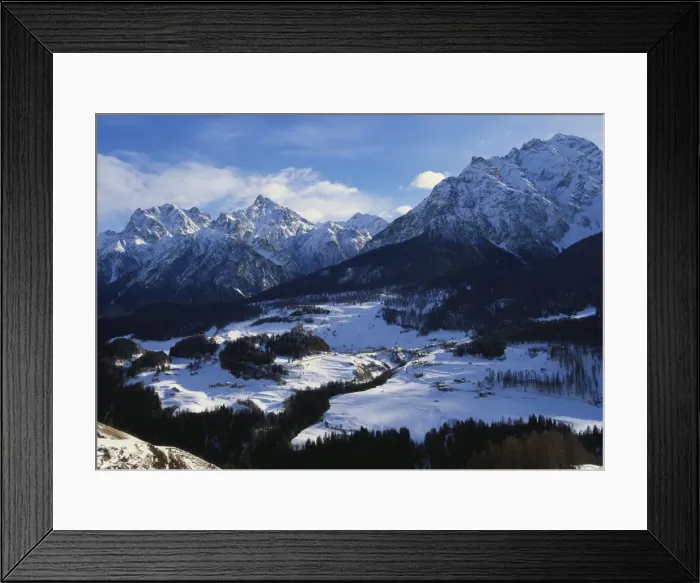 Framed Print : Village of Ftan in the Alps, Engadin, Switzerland Framed Print : Village of Ftan in the Alps, Engadin, Switzerland