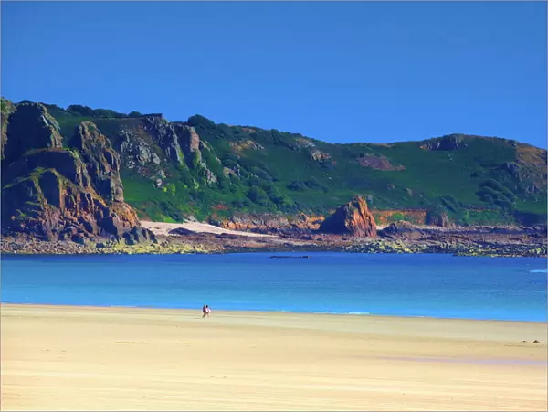 Beach at St. Brelades Bay, Jersey, Channel Islands, Europe