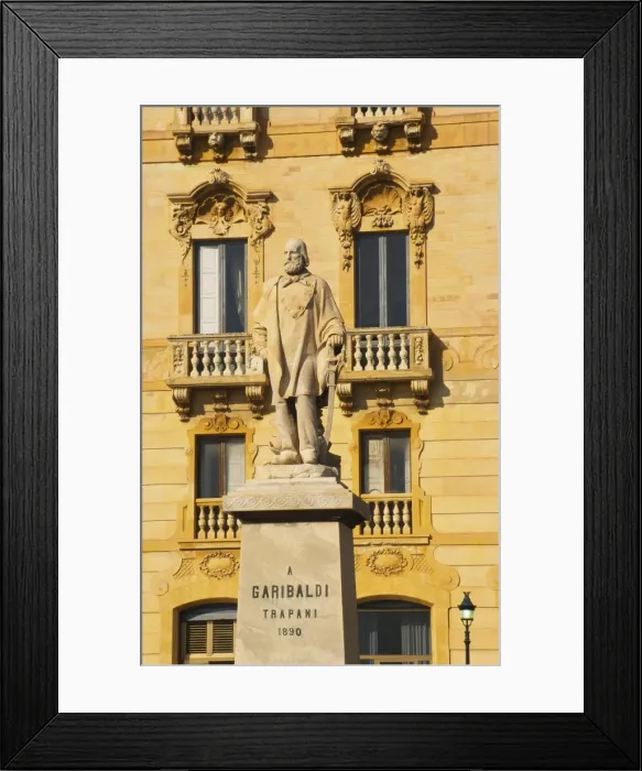 Framed Print : Garibaldi Statue (1890), Trapani, Sicily Framed Print : Garibaldi Statue (1890), Trapani, Sicily