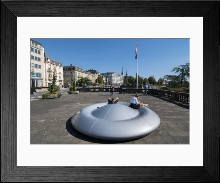 Framed Print : Doughnut bench, Luxembourg City, Luxembourg, Europe Framed Print : Doughnut bench, Luxembourg City, Luxembourg, Europe