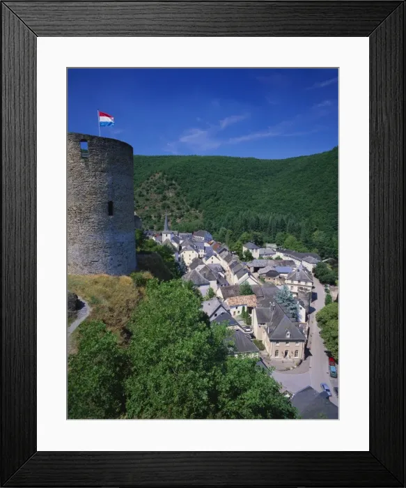 Framed Print : Esch Sur Sure Castle, Esch Sur Sure, Luxembourg Framed Print : Esch Sur Sure Castle, Esch Sur Sure, Luxembourg