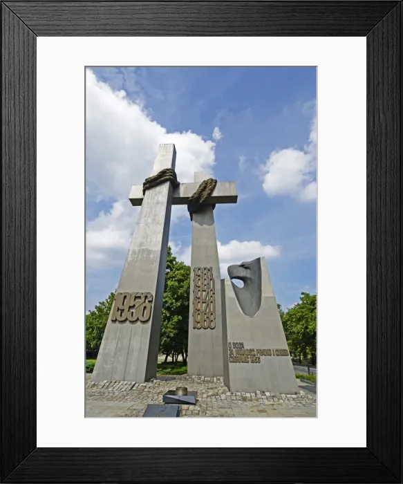 Framed Print : Monument to Victims of June 1956, Poznan, Poland, Europe Framed Print : Monument to Victims of June 1956, Poznan, Poland, Europe