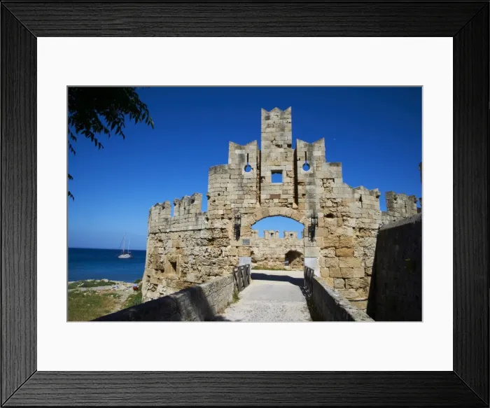 Framed Print : Fortress, UNESCO World Heritage Site, Rhodes City, Rhodes, Dodecanese, Greek Islands, Greece, Europe Framed Print : Fortress, UNESCO World Heritage Site, Rhodes City, Rhodes, Dodecanese, Greek Islands, Greece, Europe