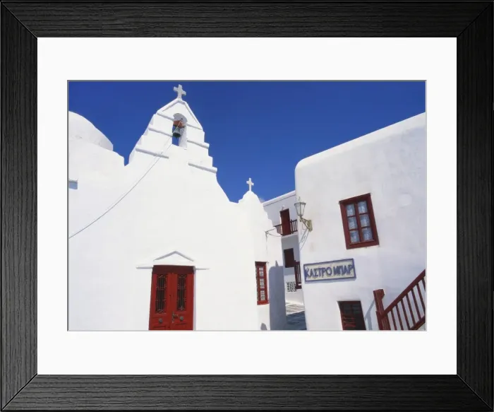 Framed Print : Exterior of a Church, Mikonos, Cyclades, Greece Framed Print : Exterior of a Church, Mikonos, Cyclades, Greece