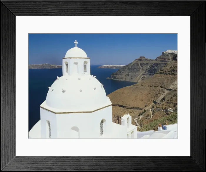 Framed Print : Dome of the Orthodox Church, Thira, Santorini, Cyclades, Greece Framed Print : Dome of the Orthodox Church, Thira, Santorini, Cyclades, Greece