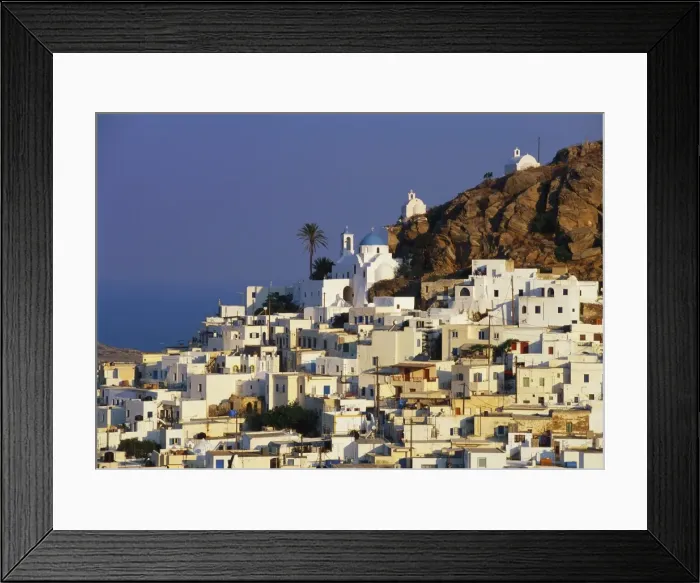 Framed Print : Hora Town, Ios Island, The Cyclades, Greece Framed Print : Hora Town, Ios Island, The Cyclades, Greece