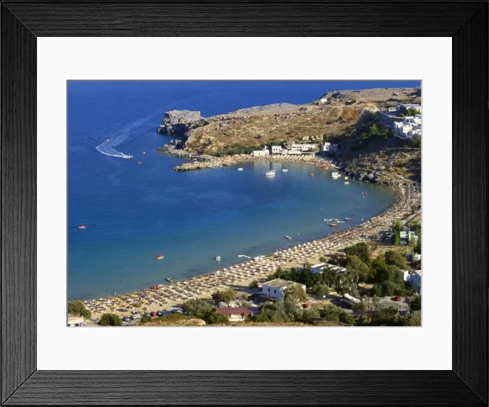 Framed Print : Lidos Beach, Rhodes, Greece, Europe Framed Print : Lidos Beach, Rhodes, Greece, Europe