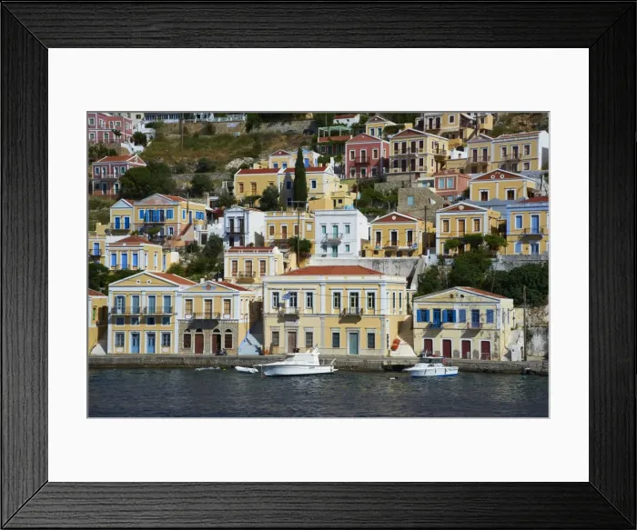 Framed Print : Gialos harbour, Symi island, Dodecanese, Greek Islands, Greece, Europe Framed Print : Gialos harbour, Symi island, Dodecanese, Greek Islands, Greece, Europe