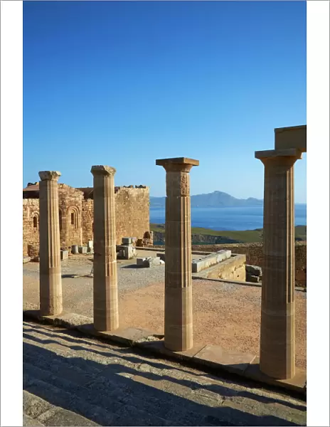 Acropolis, Lindos, Rhodes, Dodecanese, Greek Islands, Greece, Europe