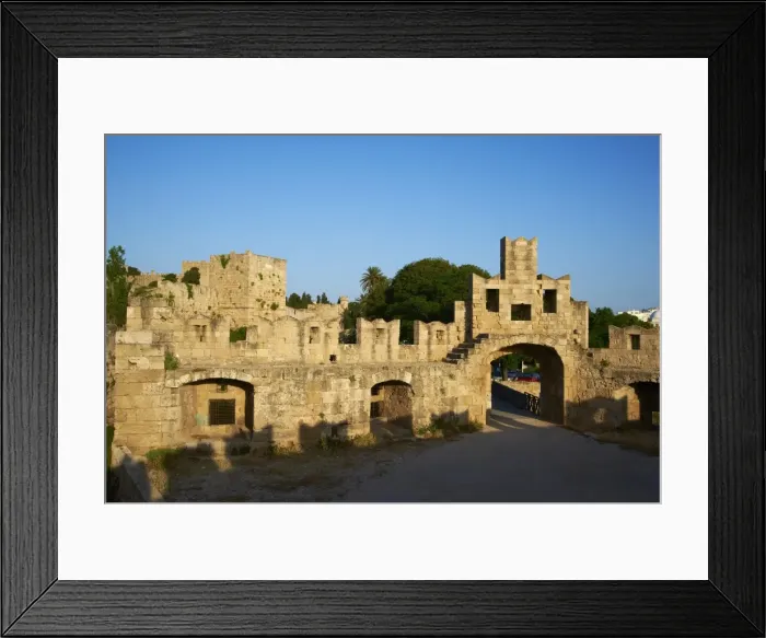 Framed Print : Fortress, UNESCO World Heritage Site, Rhodes City, Rhodes, Dodecanese, Greek Islands, Greece, Europe