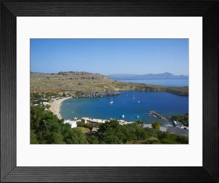 Framed Print : Lindos Beach, Lindos, Rhodes, Dodecanese, Greek Islands, Greece, Europe Framed Print : Lindos Beach, Lindos, Rhodes, Dodecanese, Greek Islands, Greece, Europe