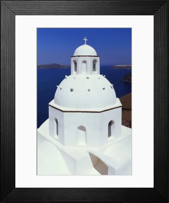 Framed Print : Orthodox Church, Thira, Santorini, Cyclades, Greece Framed Print : Orthodox Church, Thira, Santorini, Cyclades, Greece