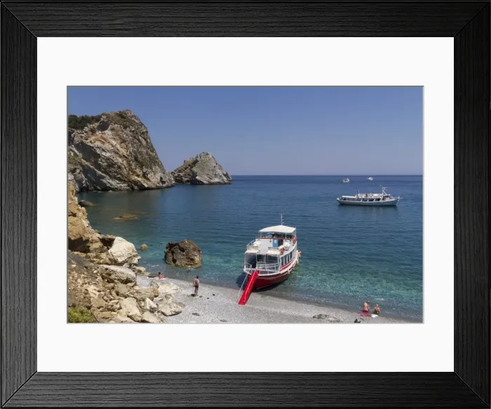 Framed Print : Kastro beach, Skiathos, Sporades, Greek Islands, Greece, Europe