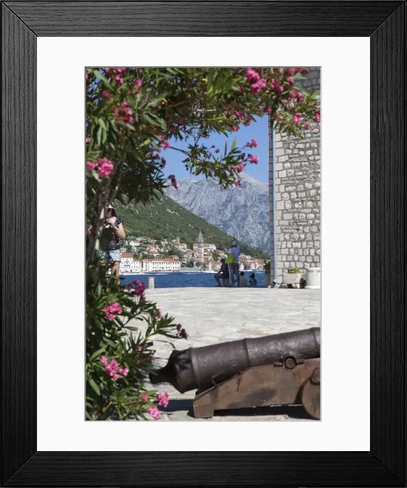 Framed Print : Views of Perast from Our Lady of the Rocks, Bay of Kotor, UNESCO World Heritage Site, Montenegro, Europe Framed Print : Views of Perast from Our Lady of the Rocks, Bay of Kotor, UNESCO World Heritage Site, Montenegro, Europe