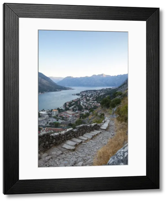Framed Print : Kotor Old Town and fortifications at sunrise, Bay of Kotor, UNESCO World Heritage Site, Montenegro, Europe Framed Print : Kotor Old Town and fortifications at sunrise, Bay of Kotor, UNESCO World Heritage Site, Montenegro, Europe