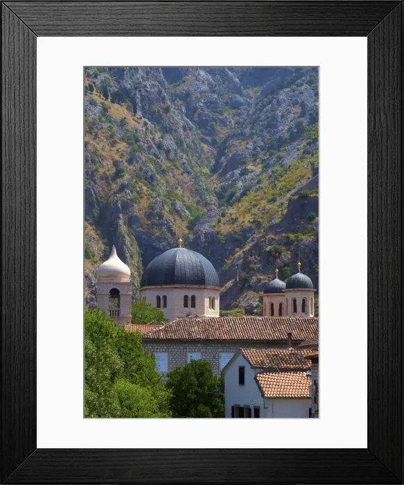 Framed Print : Domes of Church of St. Nicholas, Kotor, UNESCO World Heritage Site, Montenegro, Europe
