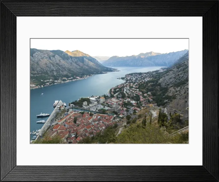 Framed Print : Kotor Old Town, marina and fortifications at dawn with view of the Bay of Kotor, UNESCO World Heritage Site, Montenegro, Europe Framed Print : Kotor Old Town, marina and fortifications at dawn with view of the Bay of Kotor, UNESCO World Heritage Site, Montenegro, Europe