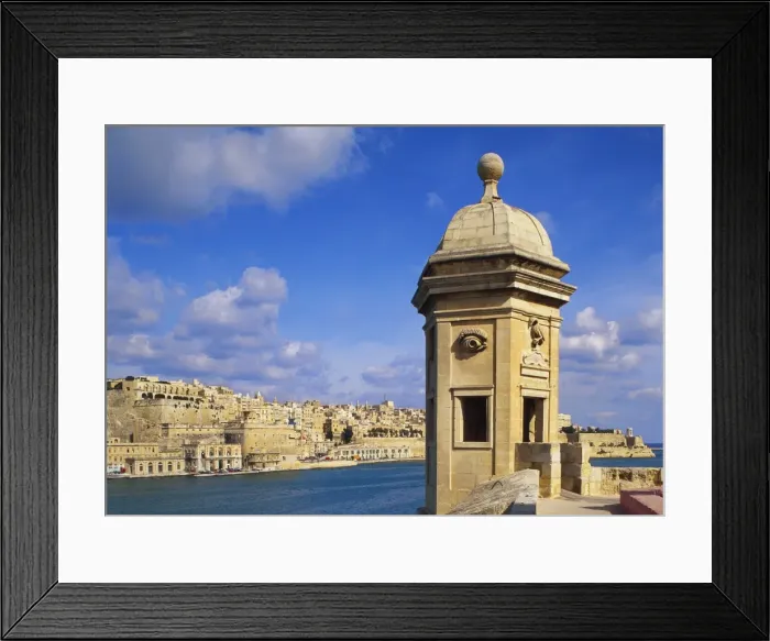 Framed Print : Watchtower, La Gardiola, Senglea, Malta