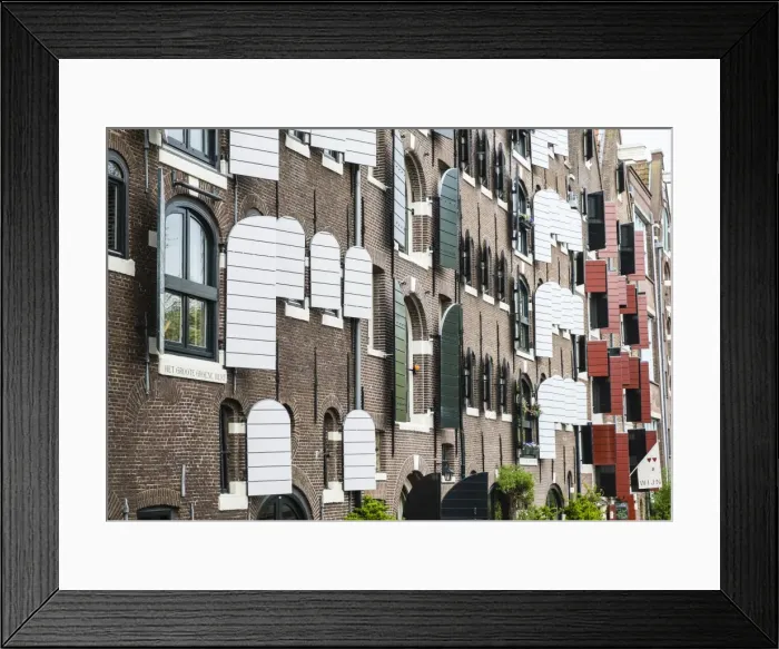 Framed Print : Old canal warehouses converted to houses, Amsterdam, Netherlands, Europe Framed Print : Old canal warehouses converted to houses, Amsterdam, Netherlands, Europe